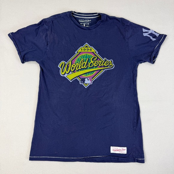 Mitchell & Ness Tops - Mitchell Ness women L New York Yankees 1996 World Series T-Shirt Navy Blue Vtg